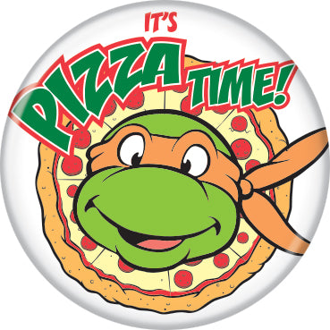Teenage Mutant Ninja Turtles Pizza Time 1.25 Inch Button