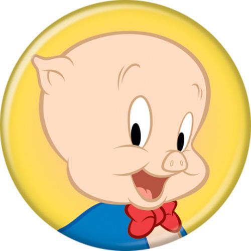 Looney Tunes Porky Pig 1.25 Inch Button