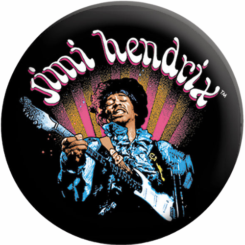 Jimi Hendrix Rays 1.25 Inch Button