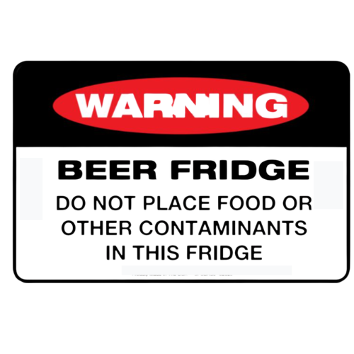 Warning Beer Fridge Magnet