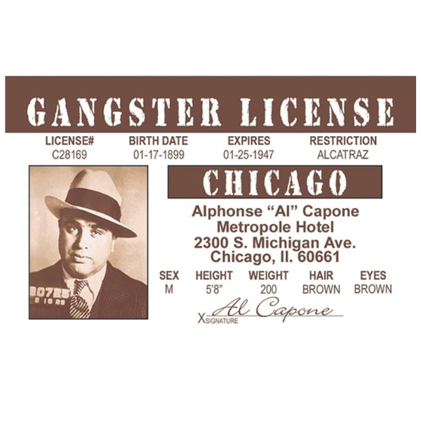 Al Capone ID Card