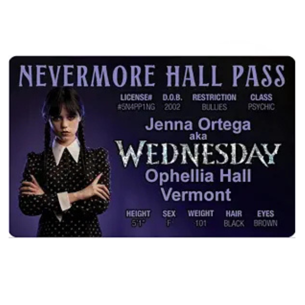 Wednesday Addams ID Card