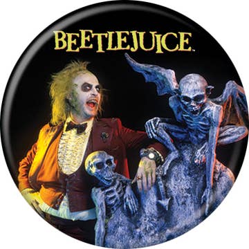 Beetlejuice Tombstone 1.25 Inch Button
