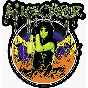 Alice Cooper In Flames Sticker
