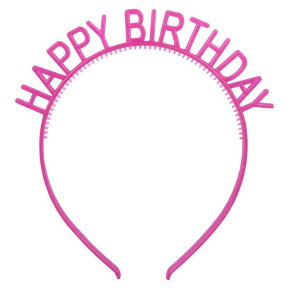 6" Glow In The Dark Happy Birthday Headband 12 Pc.