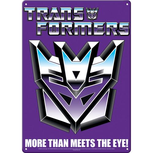 Transformers Decepticon Shield Metal Sign