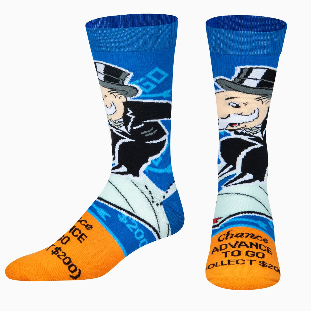 Monopoly Advance To Go Crew Socks