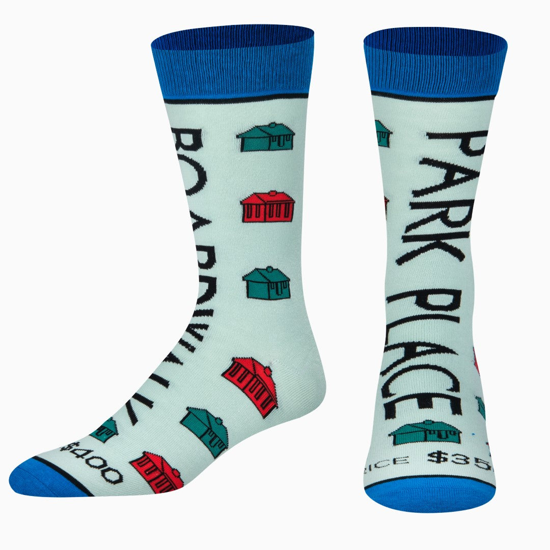 Monopoly Boardwalk & Park Place Crew Socks