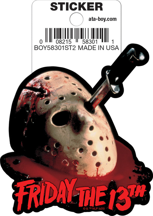 Friday The 13th Logo Mask Sticker
