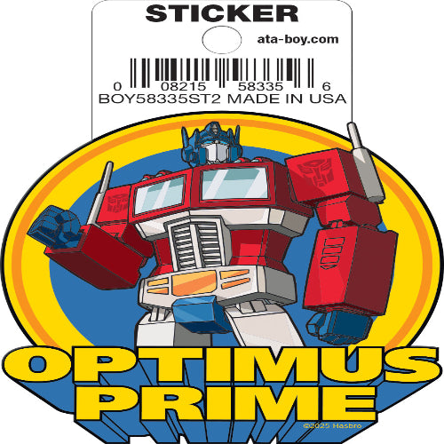 Transformers Optimus Prime on Blue Sticker