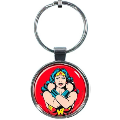 DC Comics Wonder Woman on Red Keychain