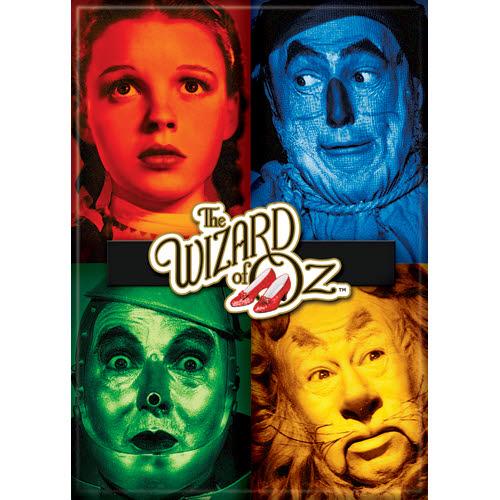 Wizard of Oz Cast In Color Squares Magnet