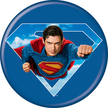 Superman 2025 Flying On Cloud Logo 1.25 Inch Button