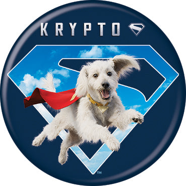 Superman 2025 Krypto On Cloud Logo 1.25 Inch Button