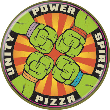Teenage Mutant Ninja Turtles Unity Power Spirit Pizza 1.25 Inch Button
