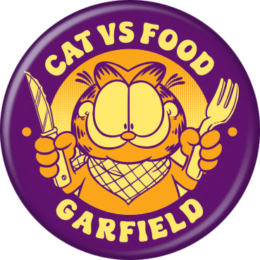 Garfield Cat Vs Food 1.25 Inch Button