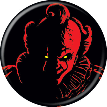 IT Welcome To Derry Pennywise Red And Black Art 1.25 Inch Button