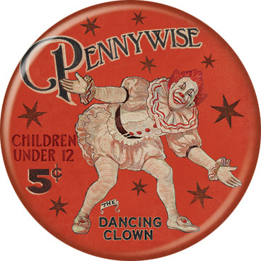 IT Welcome To Derry Pennywise Vintage Poster 1.25 Inch Button