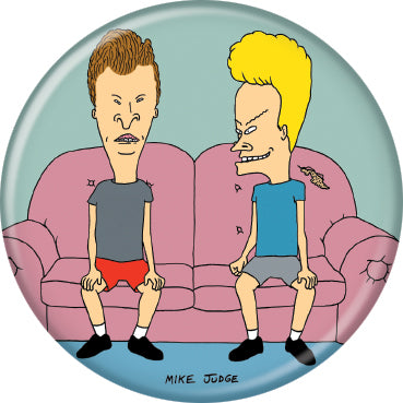 Beavis And Butt-Head On Couch 1.25 Inch Button