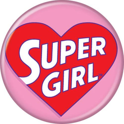 DC Comics Supergirl Heart 1.25 Inch Button