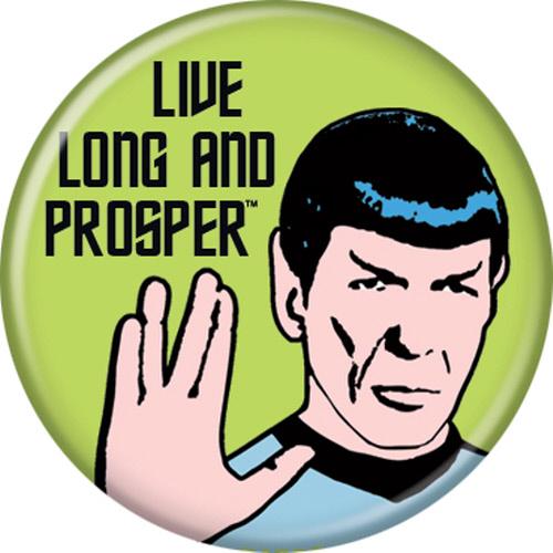 Star Trek Live Long And Prosper Spock 1.25 Inch Button