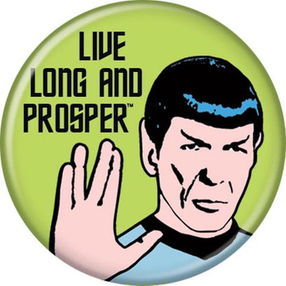 Star Trek Live Long And Prosper Spock 1.25 Inch Button