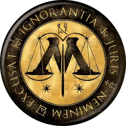 Harry Potter Ministry Of Magic Logo 1.25 Inch Button