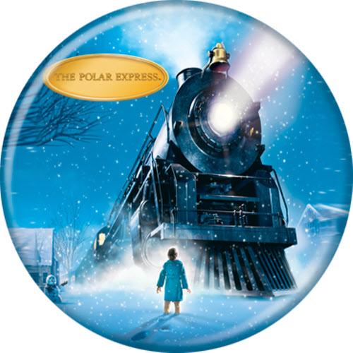 The Polar Express Train And Logo 1.25 Inch Button