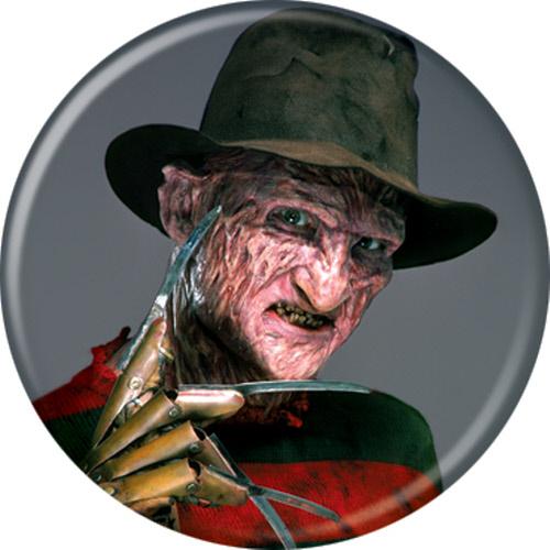 A Nightmare On Elm Street Freddy On Grey 1.25 Inch Button