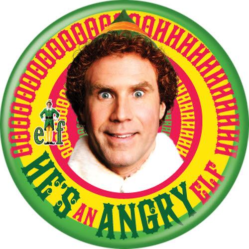 Elf He's An Angry Elf 1.25 Inch Button