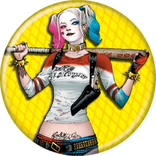 DC Comics Harley Quinn Bat 1.25 Inch Button