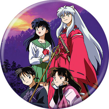 Inuyasha Kagome Miroku Kikyo 1.25 Inch Button