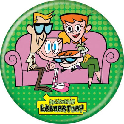 Dexter's Laboratory Family On Couch 1.25 Inch Button