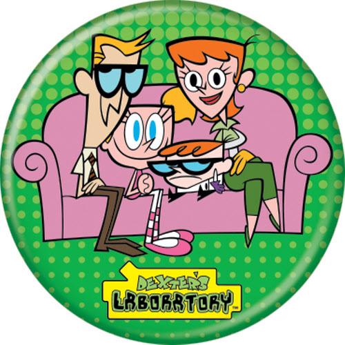 Dexter's Laboratory Family on Couch Button 1.25" Round