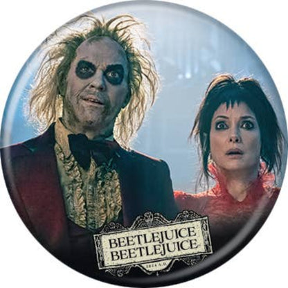 Beetlejuice Beetlejuice Beetlejuice And Lydia Wedding 1.25 Inch Button