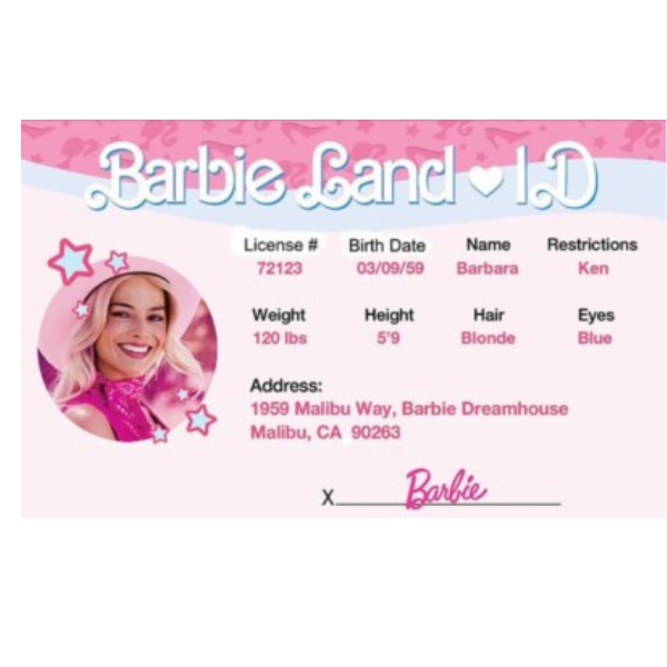 Barbie Movie ID Card