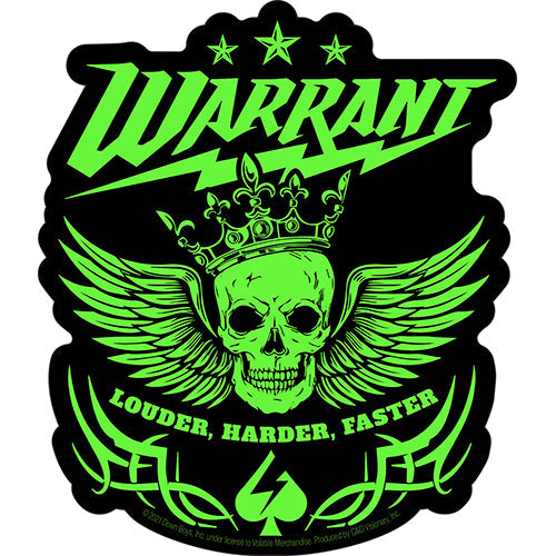 Warrant Green Skull Sticker