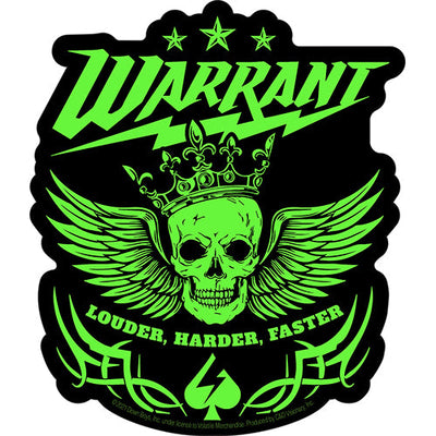 Warrant Green Skull Sticker