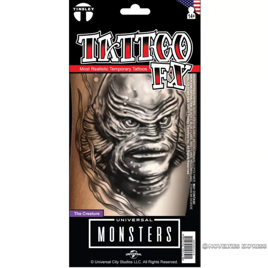 The Creature From The Black Lagoon Temporary Tattoo FX - Universal Monsters