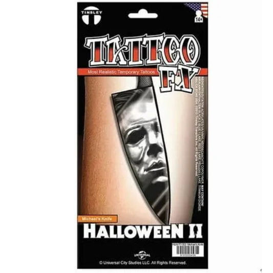 Tinsley Transfers Halloween II Michael Myers Knife Temporary Tattoo