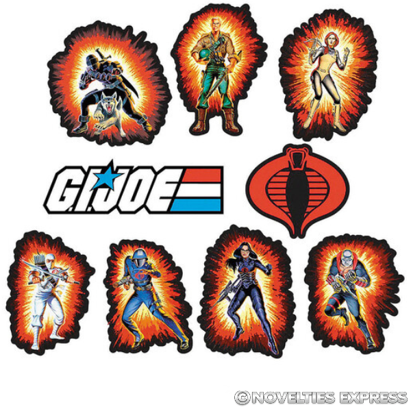 8 Pc. G.I. Joe Characters &  Logo Cutout Wall Decorations