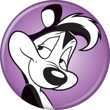 Looney Tunes Pepé Le Pew 1.25 Inch Button