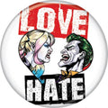 DC Comics Love Hate Harley And Joker 1.25 Inch Button